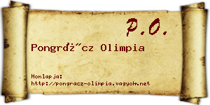 Pongrácz Olimpia névjegykártya